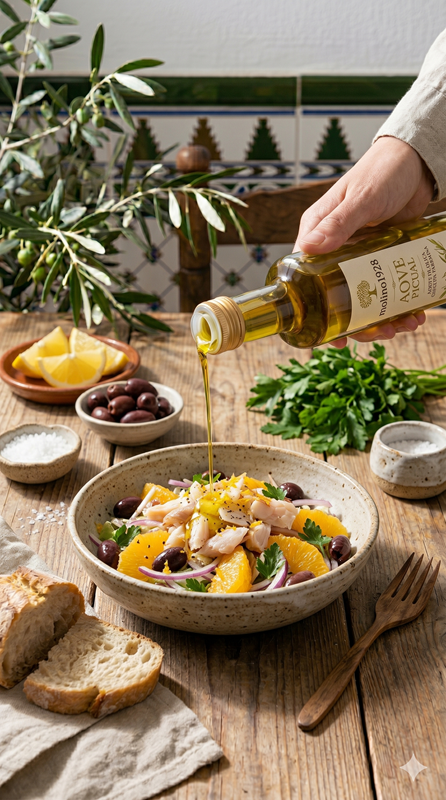 Ensalada de Naranja y Bacalao ahumado